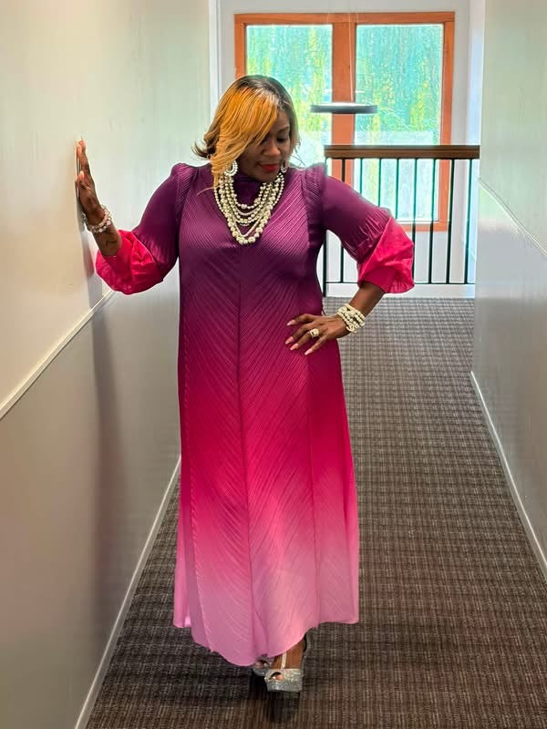 Fuchsia Ombré Dress