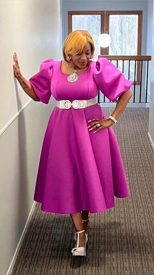 Lady Courtney Magenta Dress