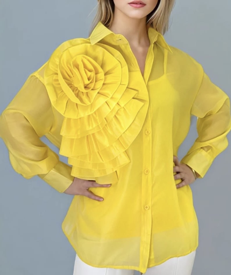 Razzle Dazzle Yellow Blouse