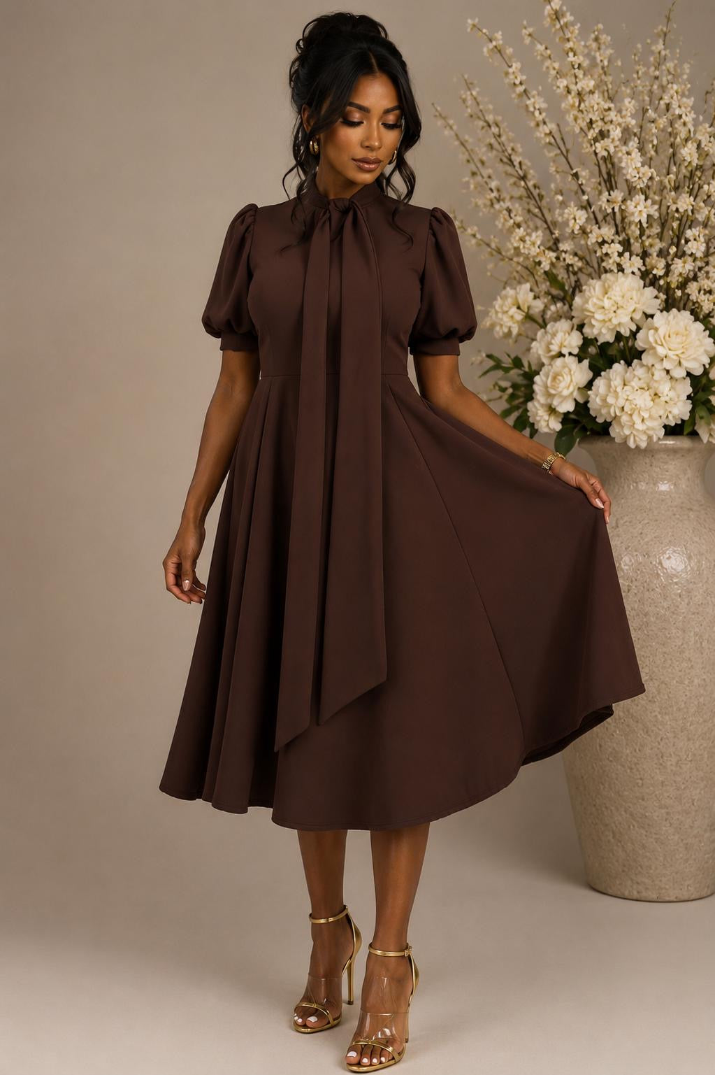 Isabella Brown Dress