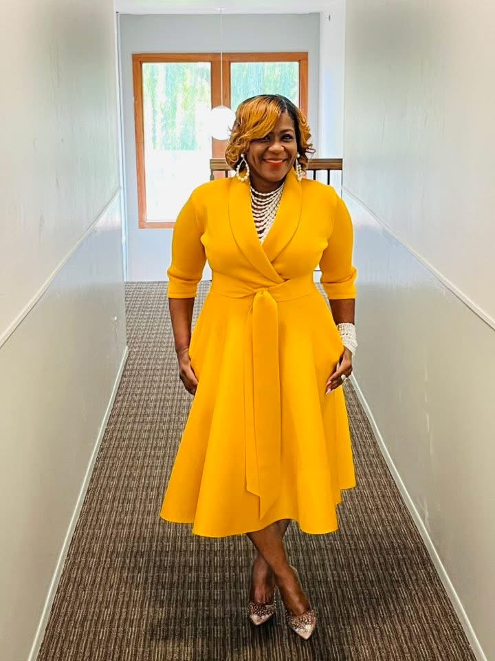So Classy Mustard Dress