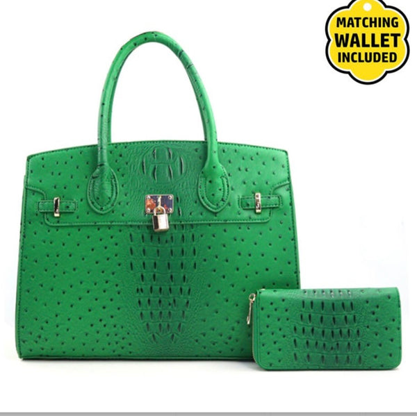 Candice Green Handbag Set