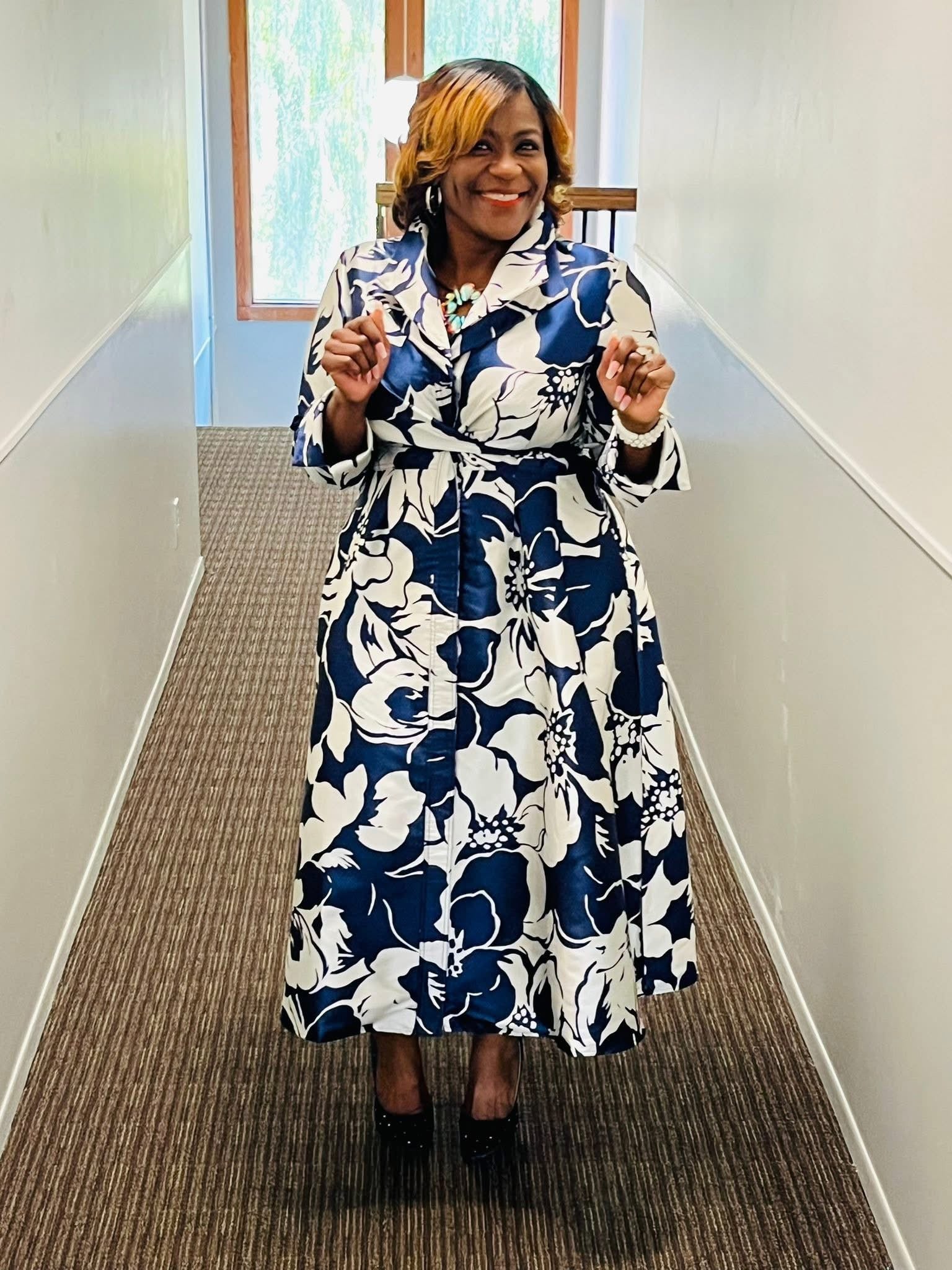 Samuel Dong Signature Navy Dress