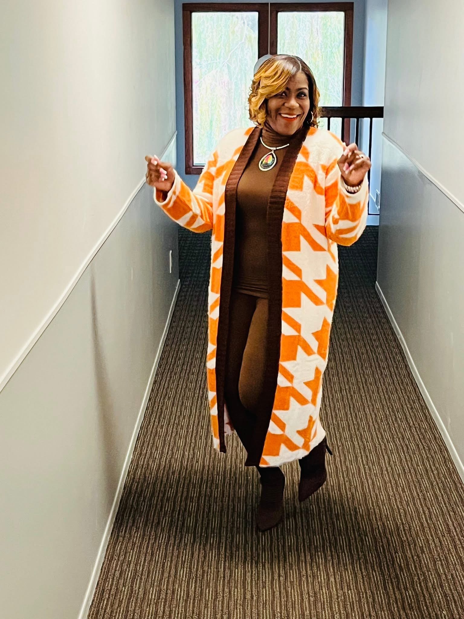 Orange Delight Cardigan