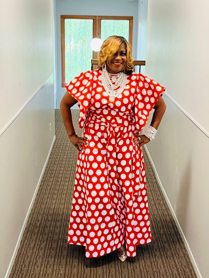 Eye Spotted U 2 Piece Pants Set