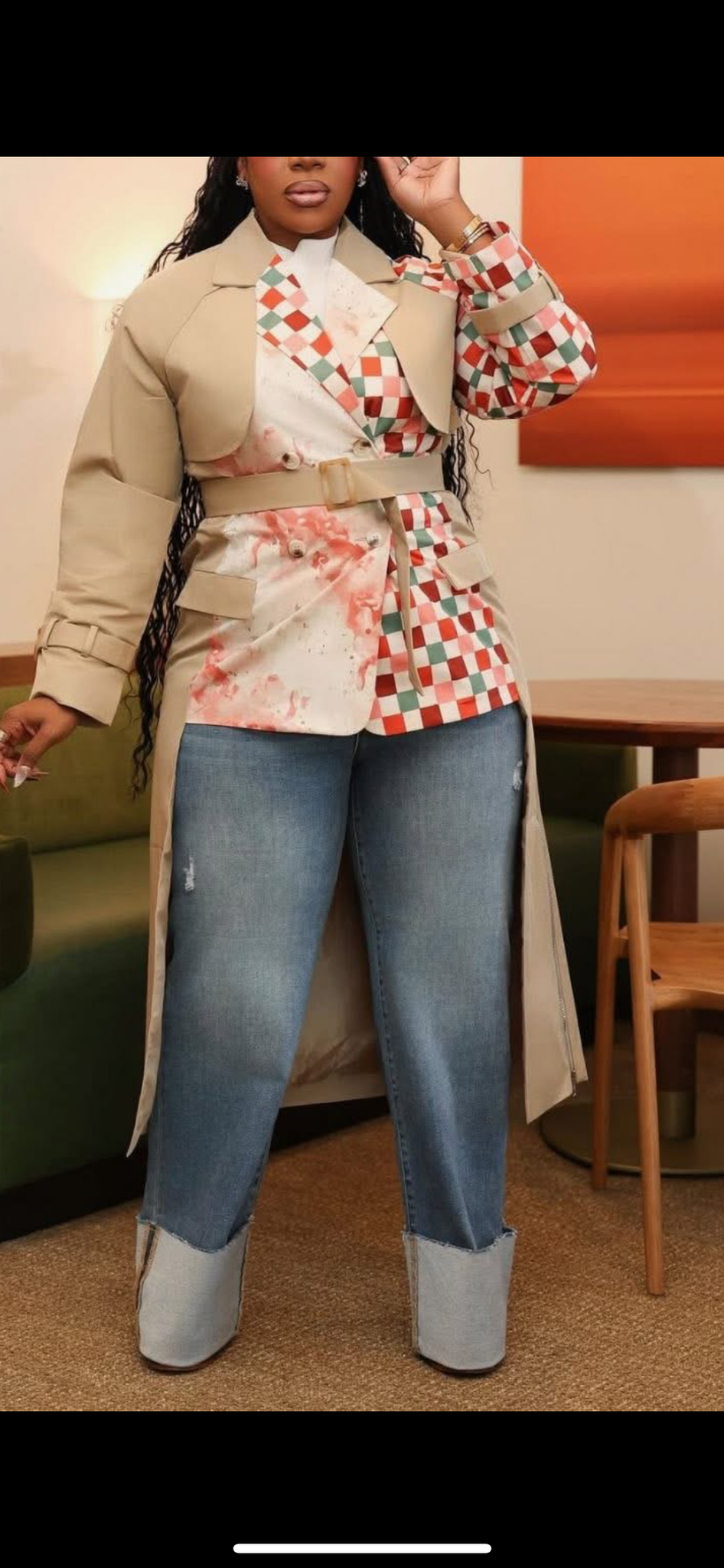 Patterns Khaki Jacket