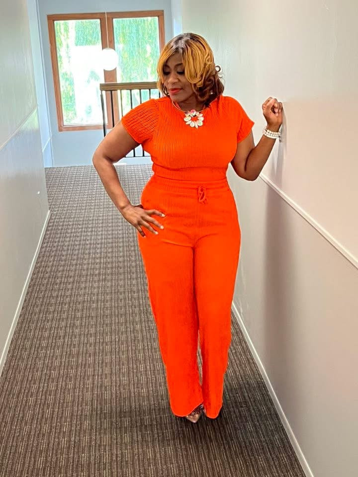 So Cute Orange 2 Piece Set