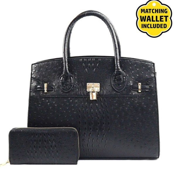 Candice Black Handbag Set