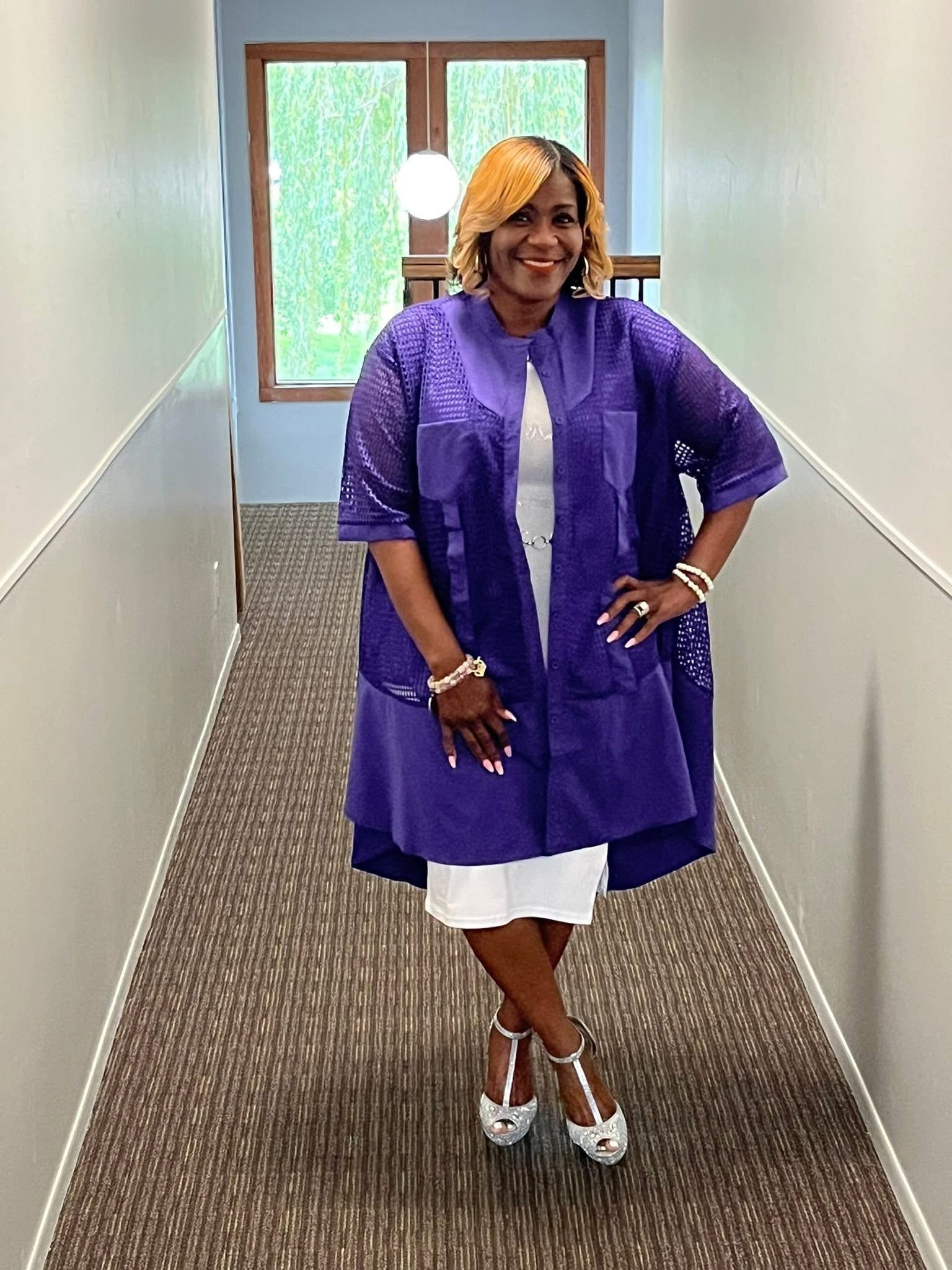 Majestic Purple Hi Lo Blouse