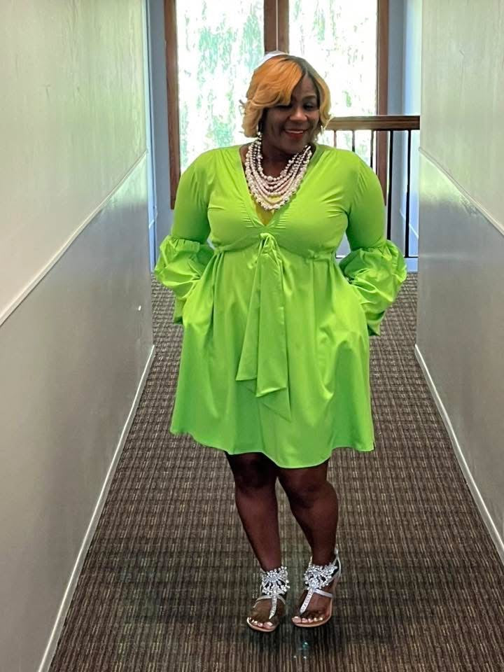 Green Apple Sweetheart Dress