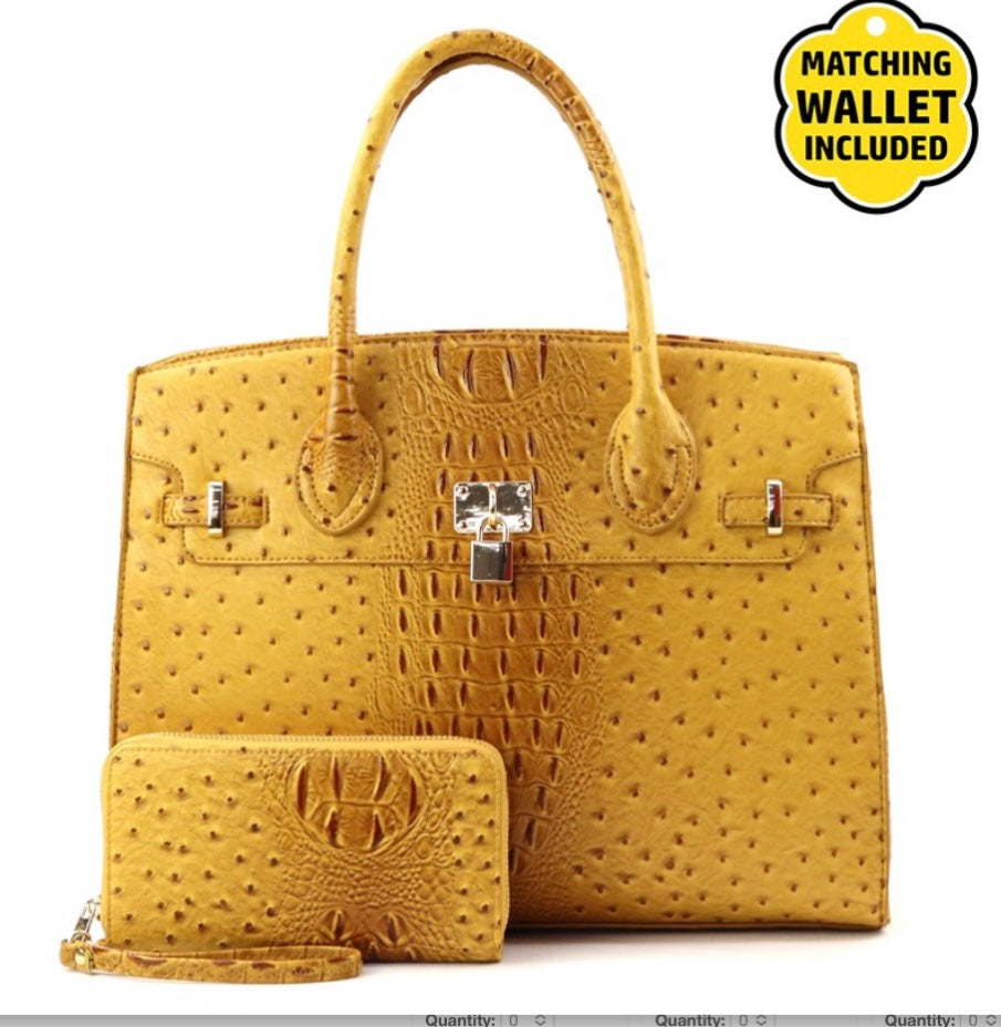 Candice Yellow Handbag Set