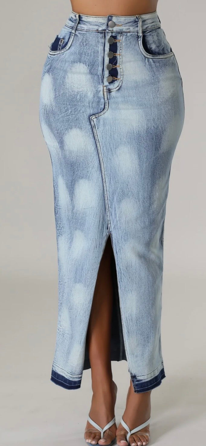 Keeping It Cute Denim Skirt