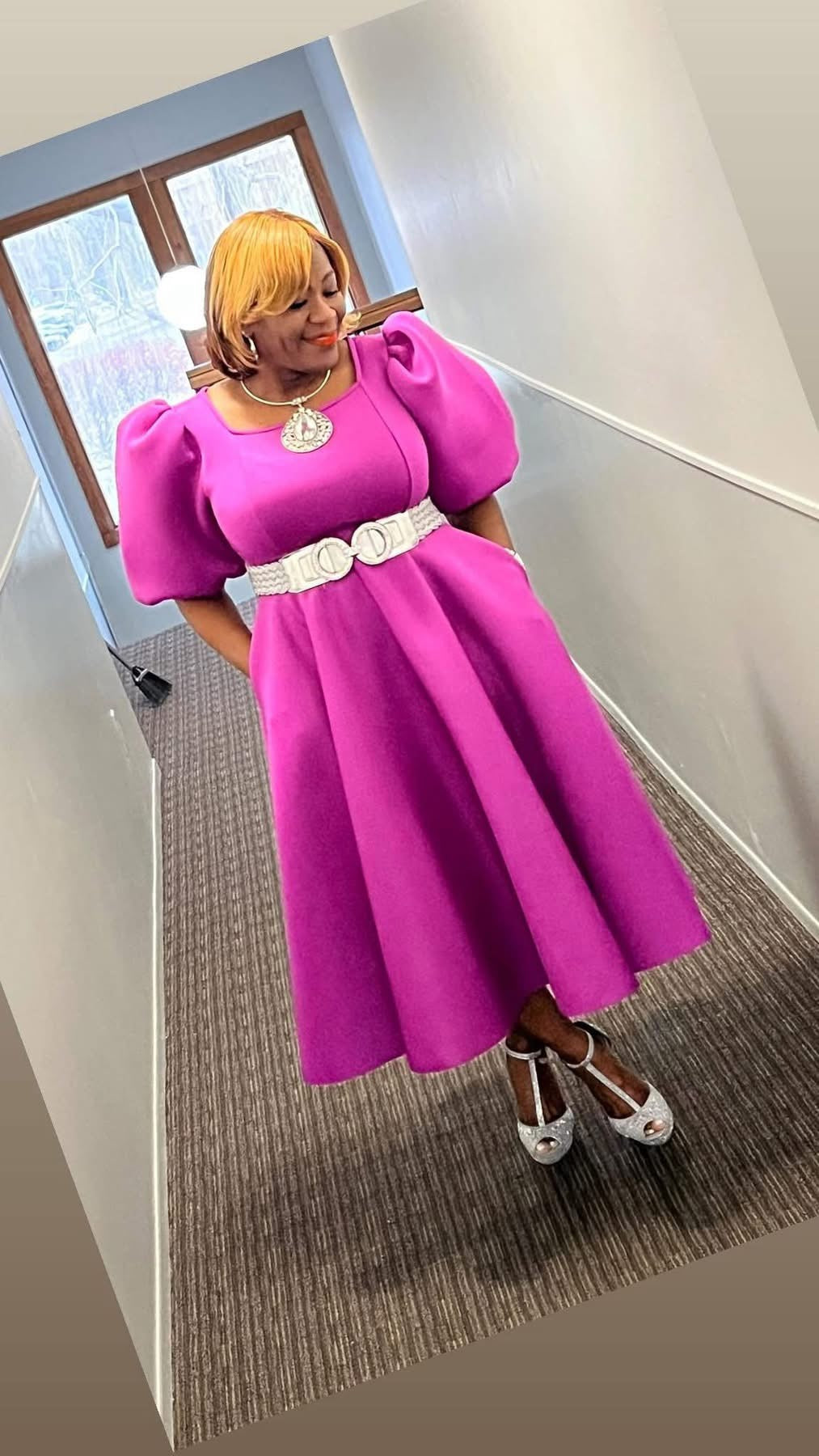 Lady Courtney Magenta Dress