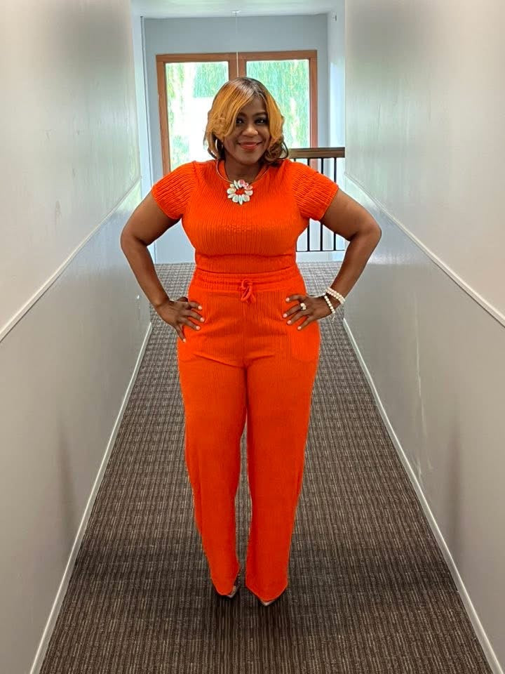 So Cute Orange 2 Piece Set