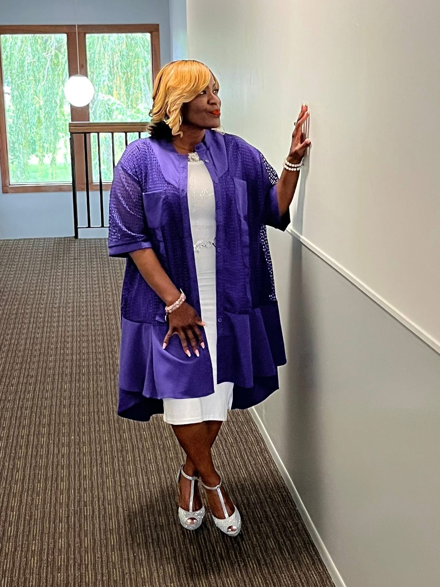 Majestic Purple Hi Lo Blouse