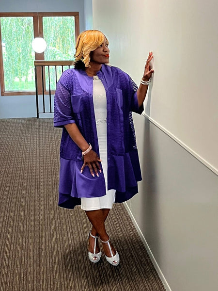 Majestic Purple Hi Lo Blouse