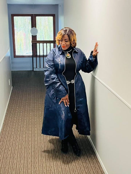 Nylah Navy Coat/Dress