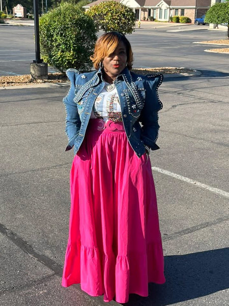 Denim and Studs Jacket