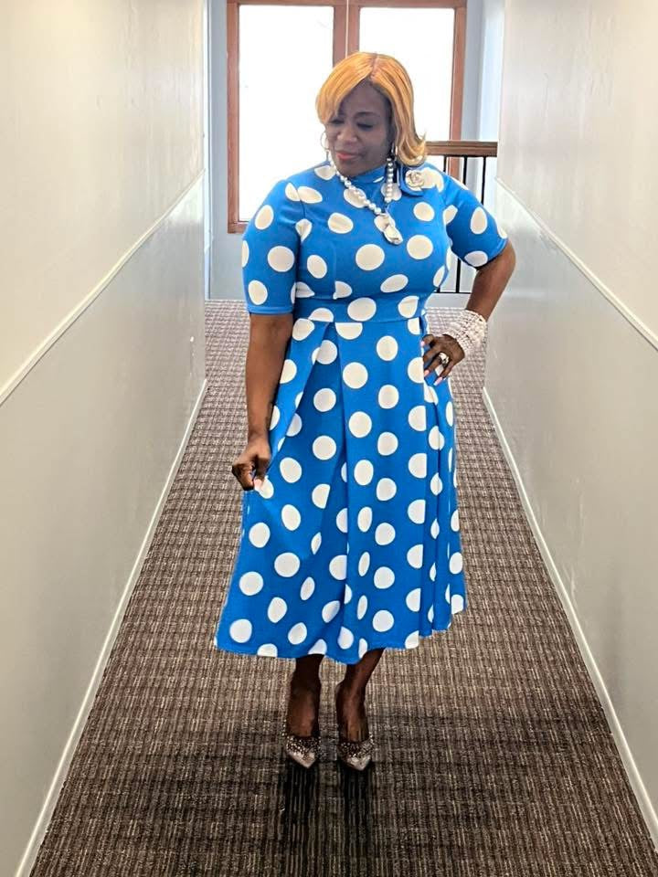 You’ve Been Spotted Blue Dress