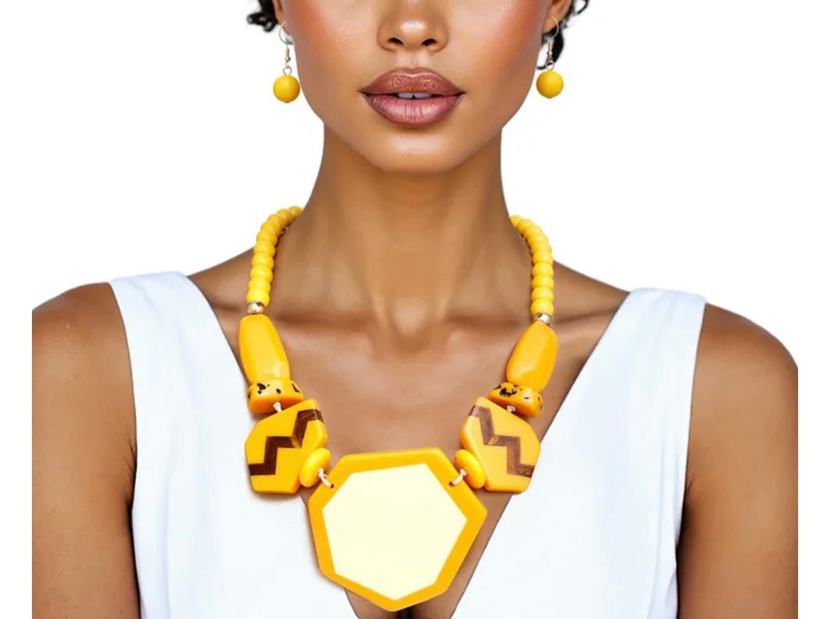 Candi Yellow Necklace Set