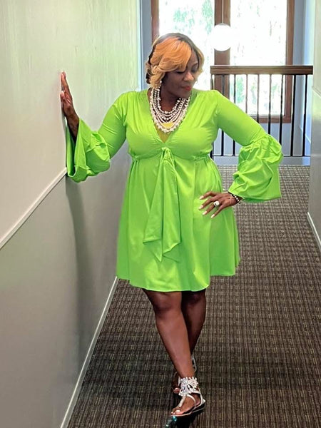 Green Apple Sweetheart Dress