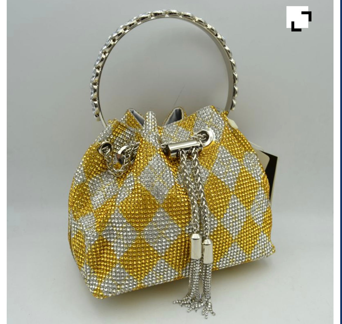Yellow Glitter Handbag
