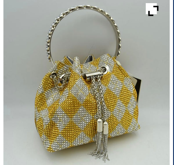 Yellow Glitter Handbag