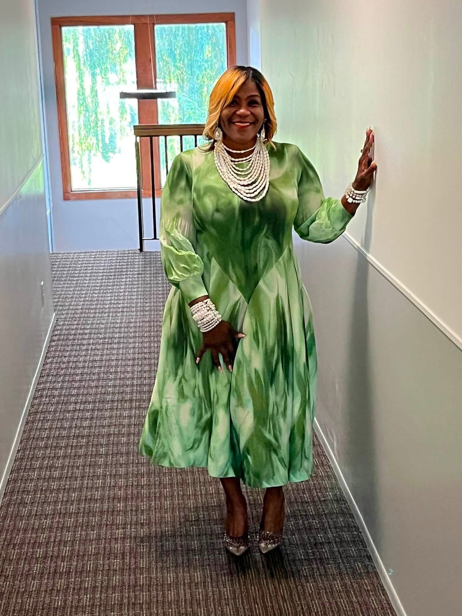 Green Mix Dress