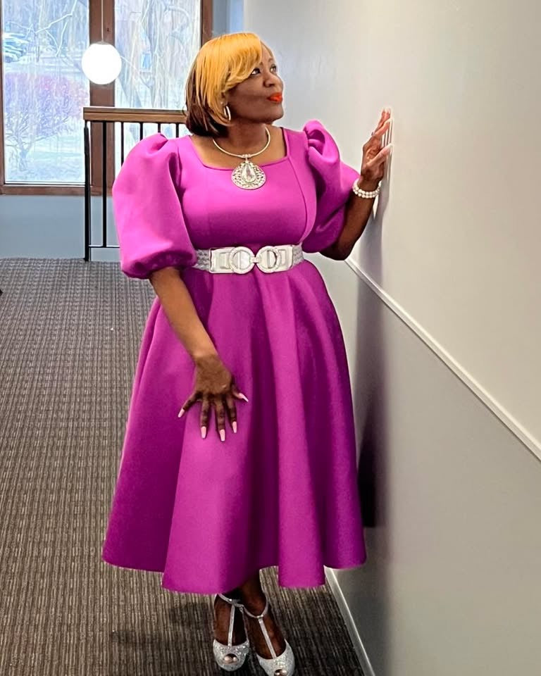 Lady Courtney Magenta Dress