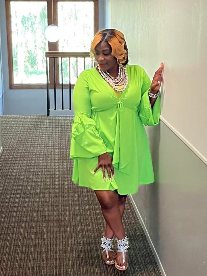 Green Apple Sweetheart Dress