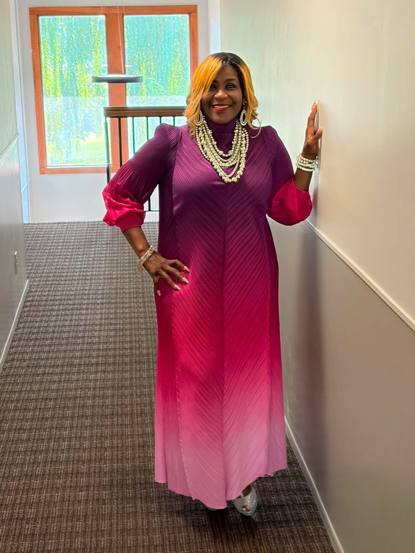 Fuchsia Ombré Dress