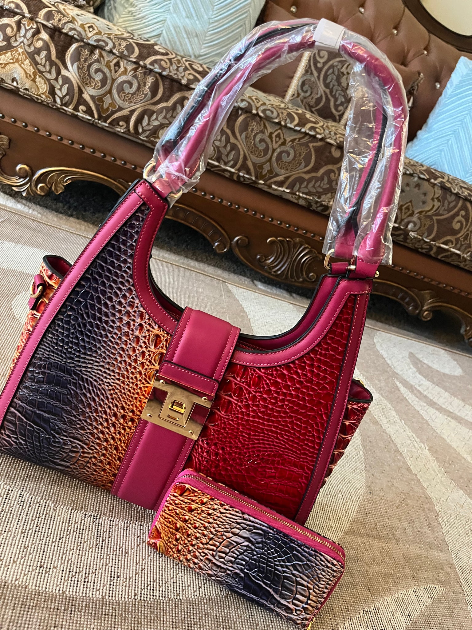 Glamour Pink Handbag Set