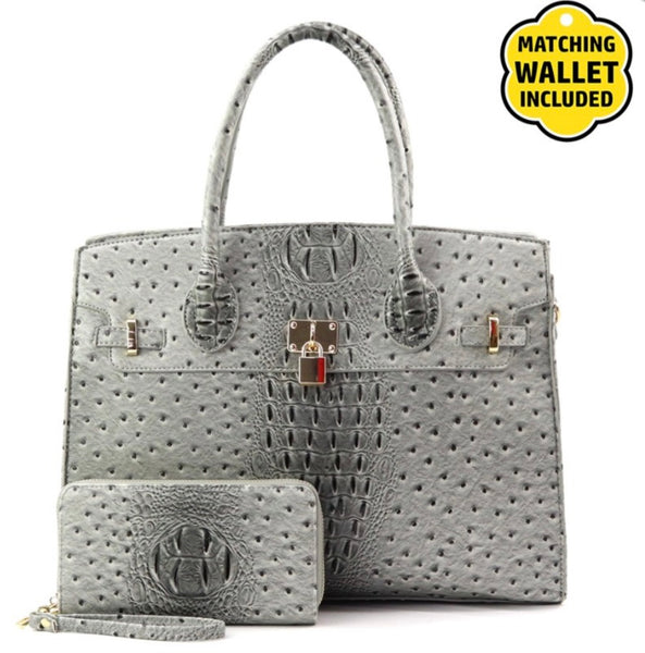 Gray Handbag Set
