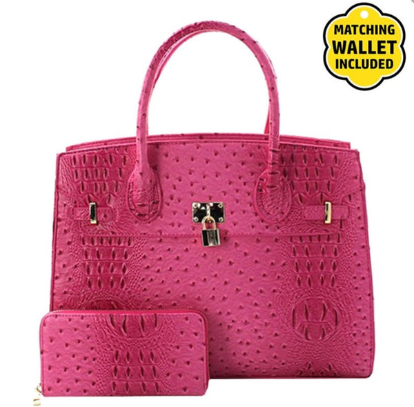 Candice Fuschia Handbag Set