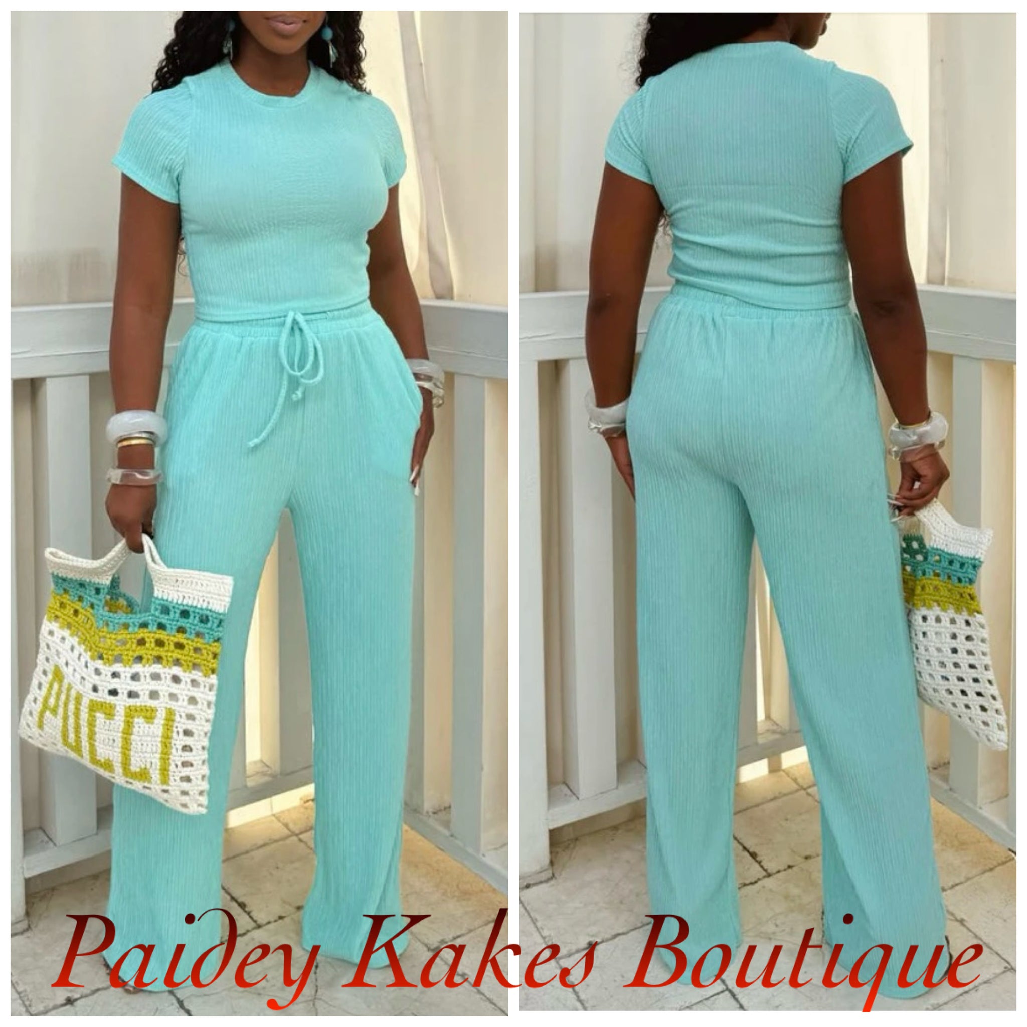So Cute Turquoise 2 Piece Set