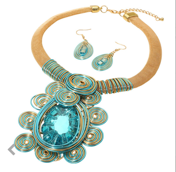 Blinging Turquoise Necklace