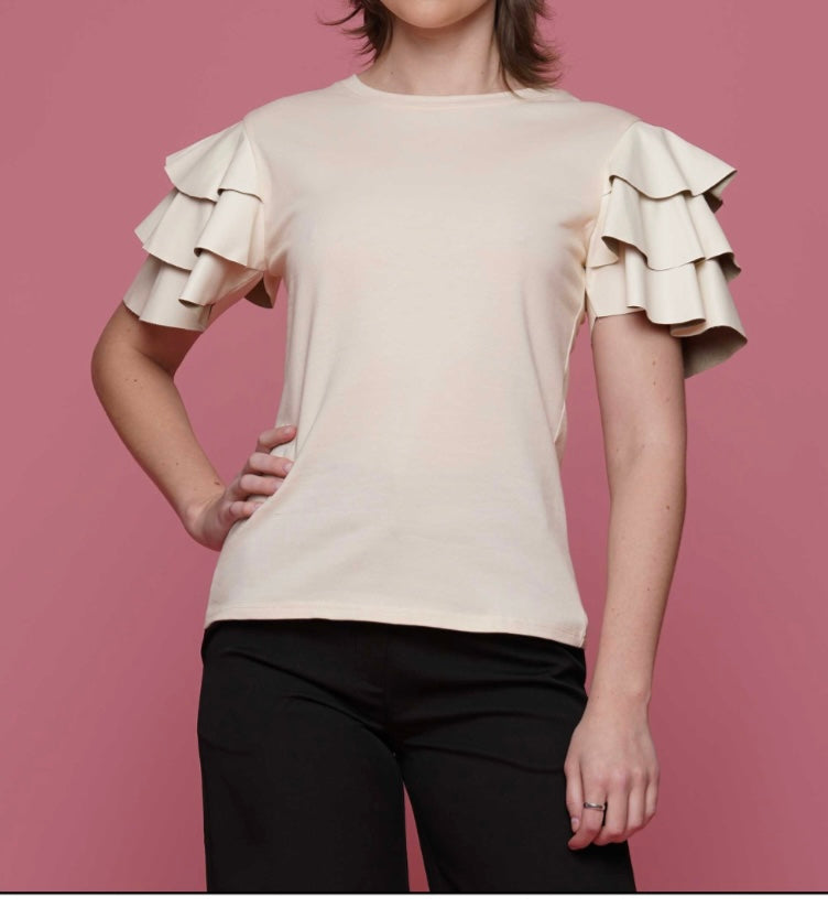 Tan Tier Blouse