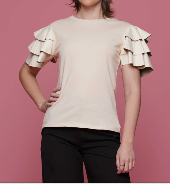 Tan Tier Blouse