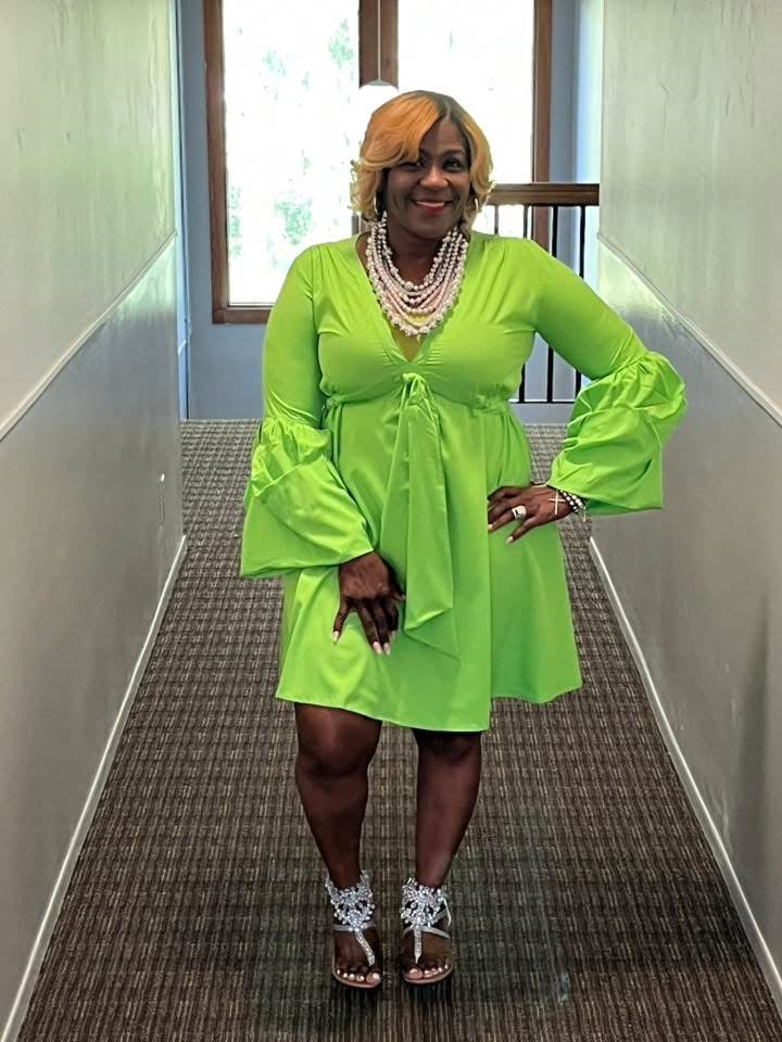 Green Apple Sweetheart Dress