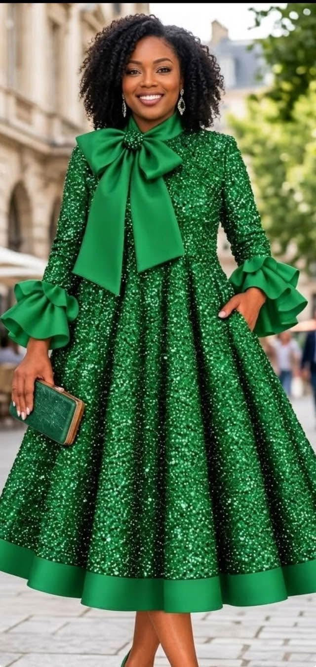 All Glam Green Dress