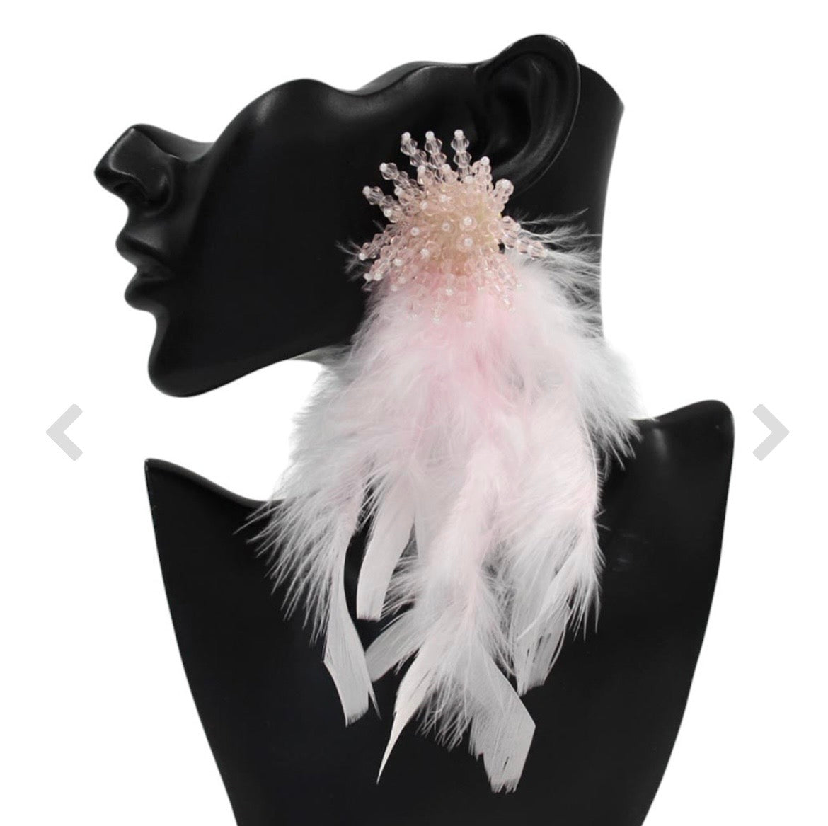 Feather Me Pink Earrings