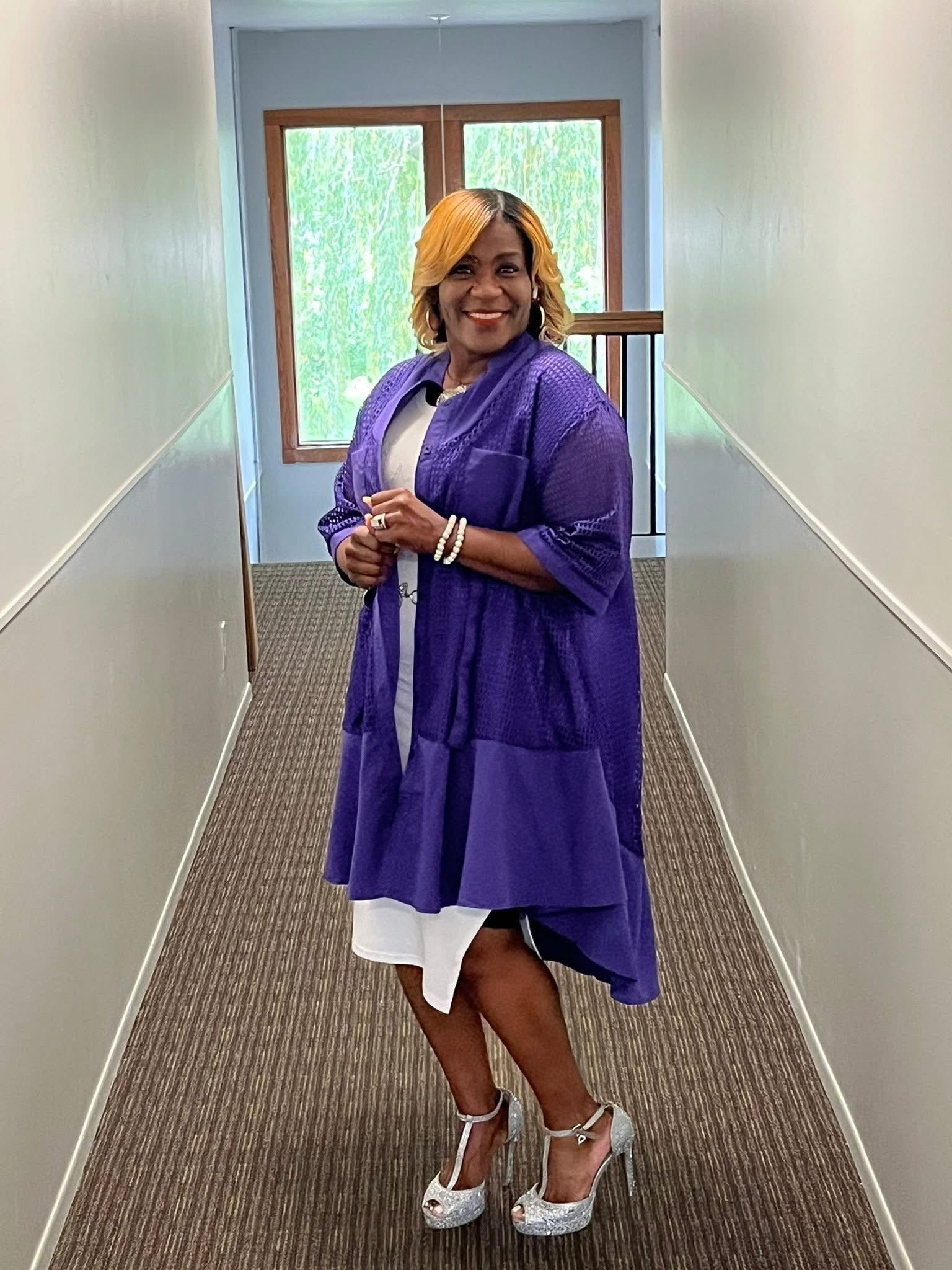 Majestic Purple Hi Lo Blouse