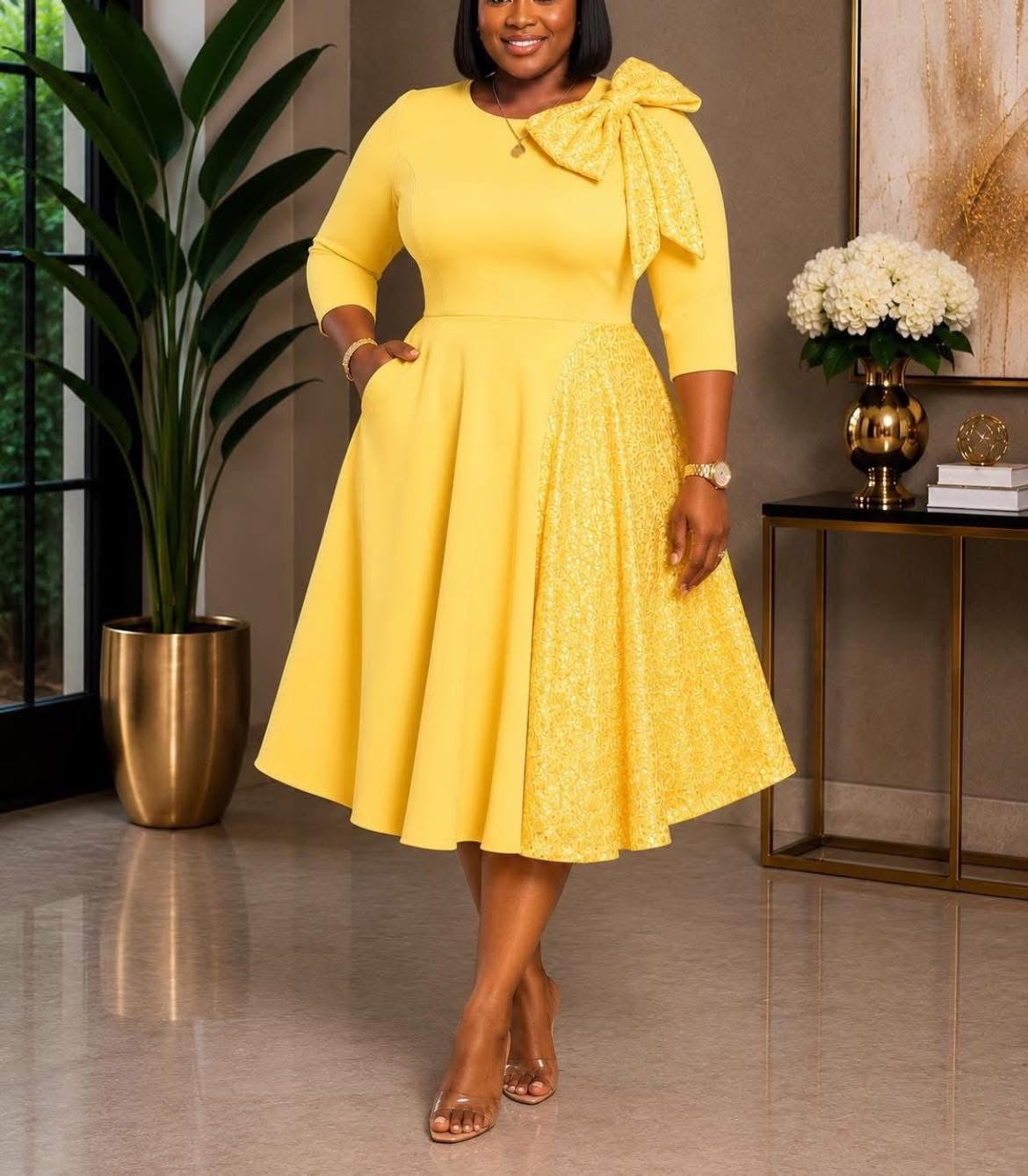 Sparkling Dazzle Yellow Dress