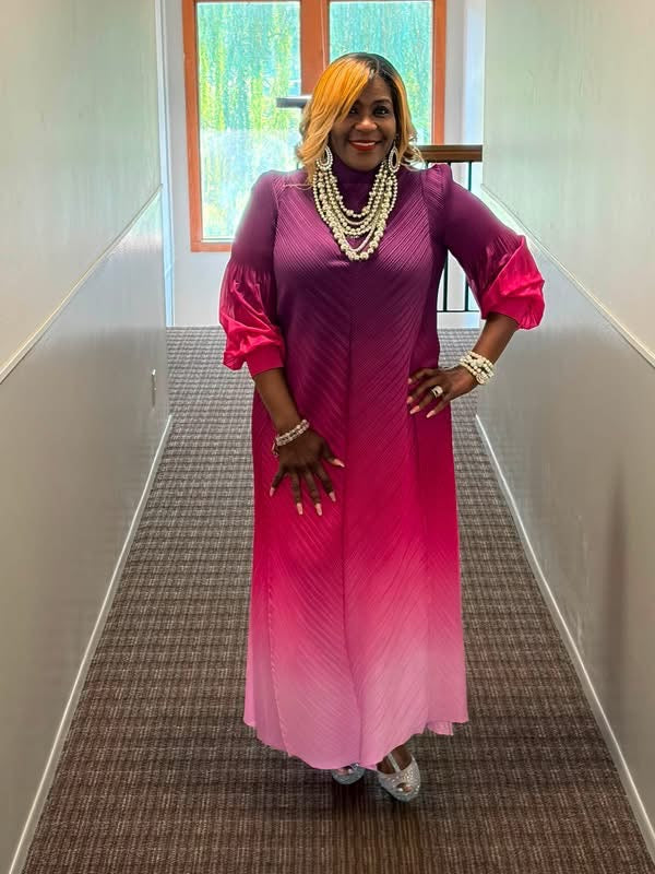 Fuchsia Ombré Dress