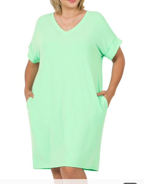Mint Tshirt Dress