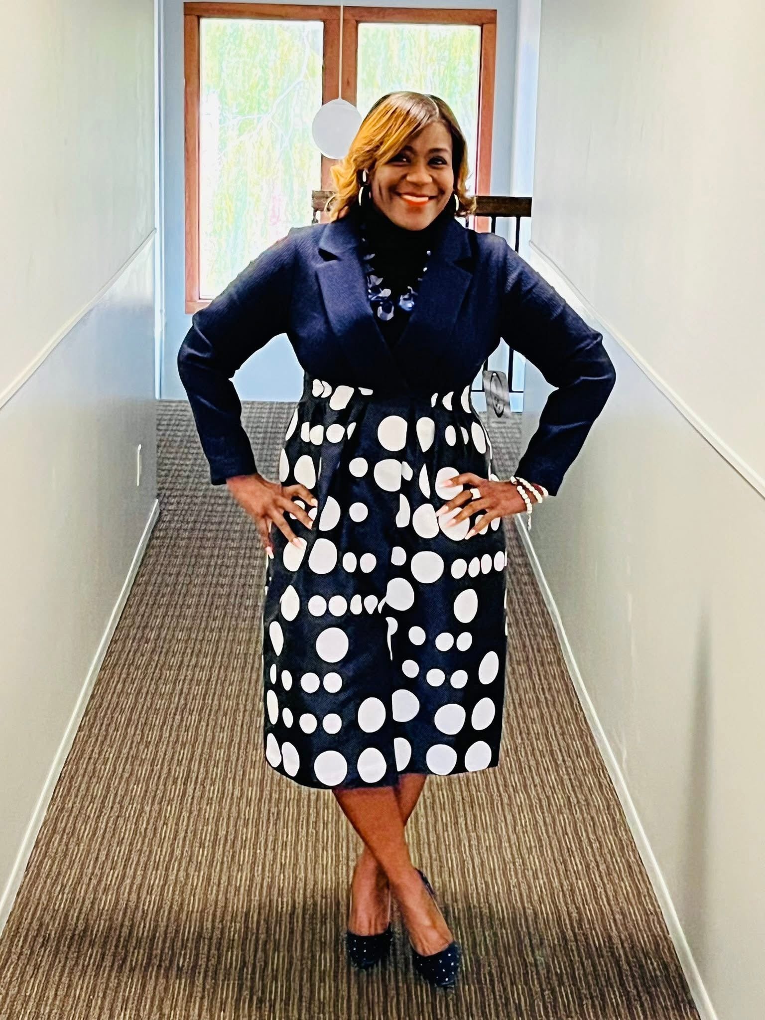 Samuel Dong Navy Dress