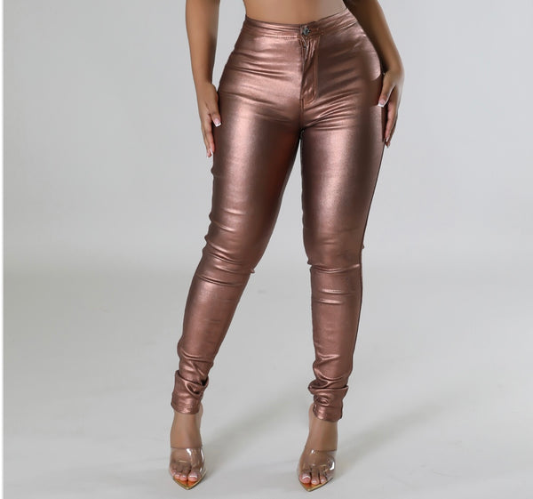 Bronze Candi Coated Pants