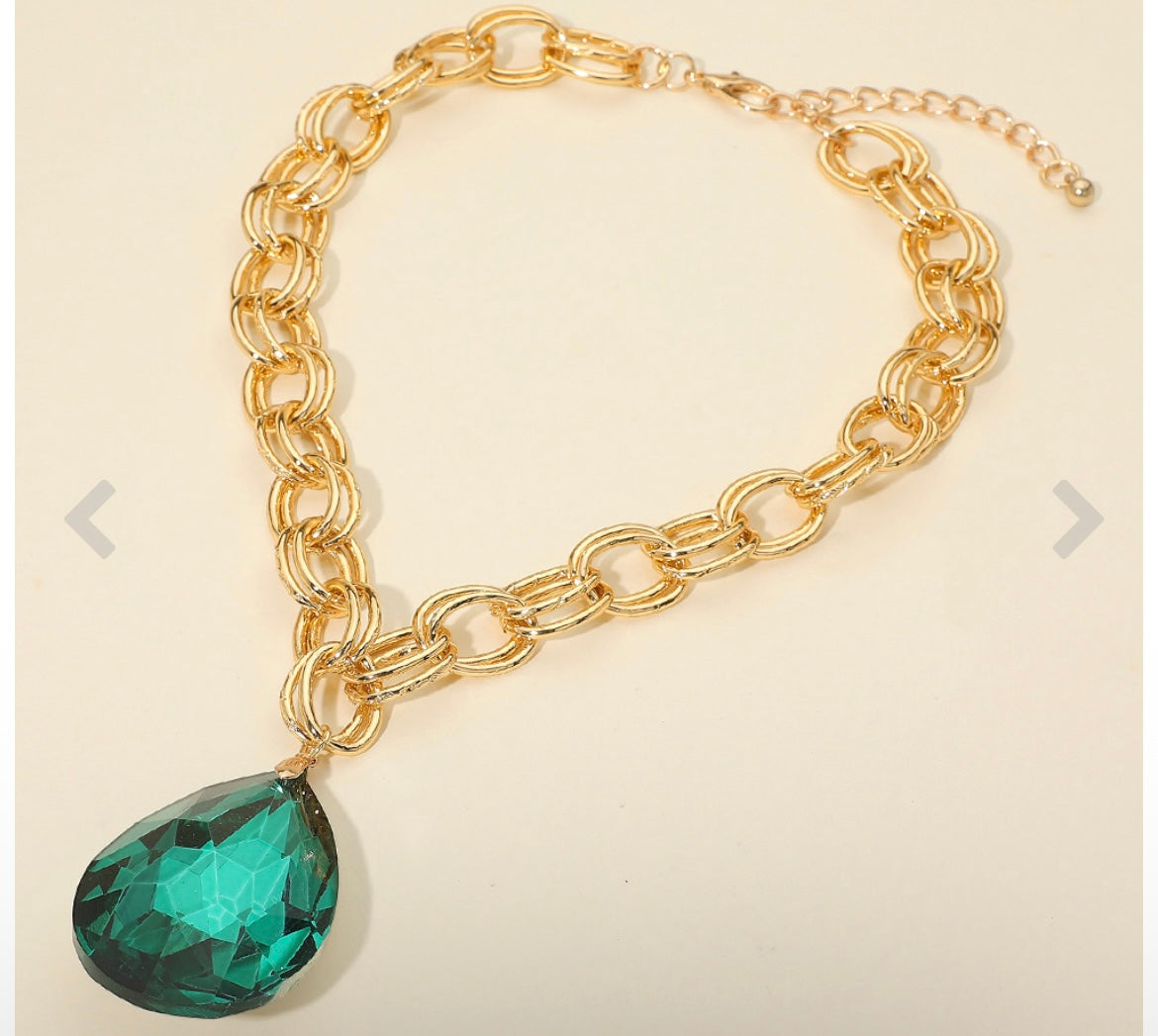 Green Bling Necklace