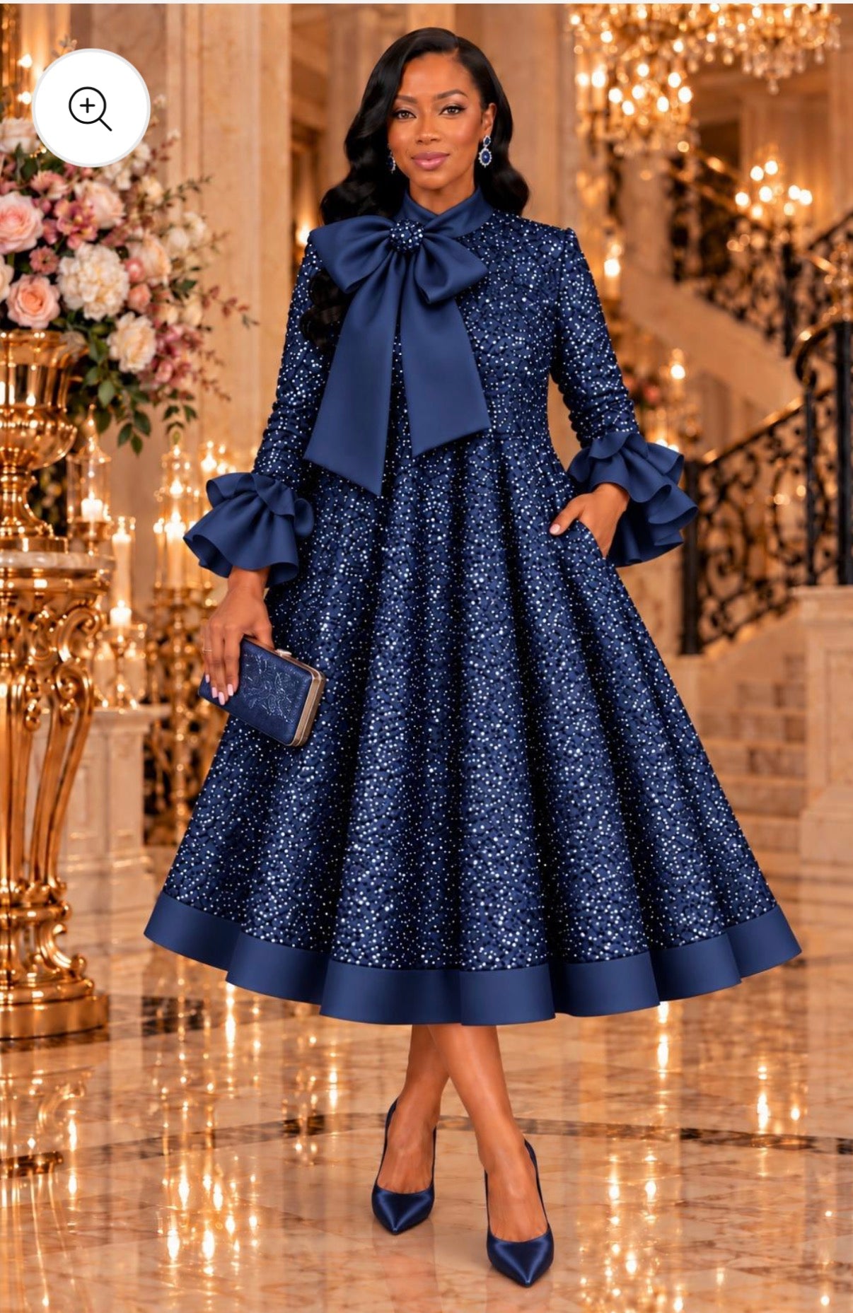 All Glam Navy Reg Dress