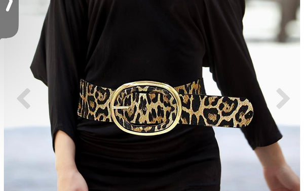 Leopard Print Belt